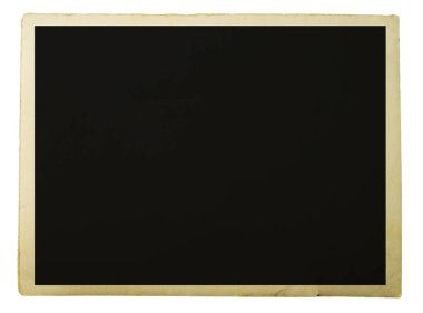 Boş eski fotoğraf beyaz üzerine izole