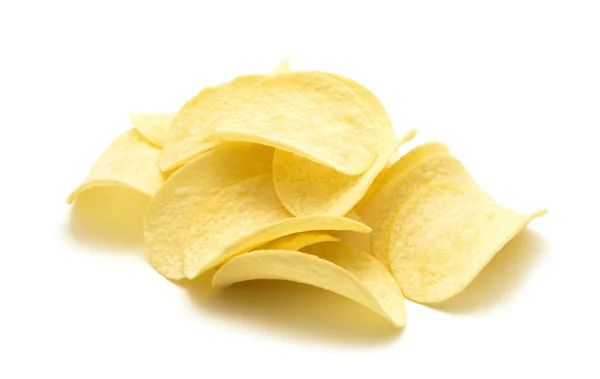 Kartoffelchips Isoliert Weißen Hintergrund — Stockfoto