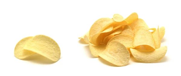 Patates Cipsi Izole Edilmiş Beyaz Arkaplan — Stok fotoğraf