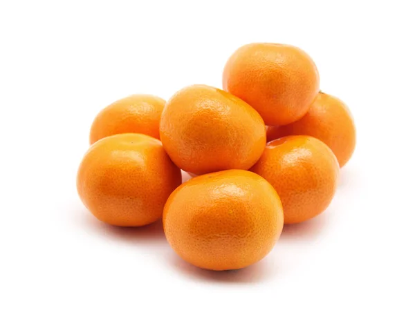 Zralé Šťavnaté Mandarinky Bílém Pozadí — Stock fotografie