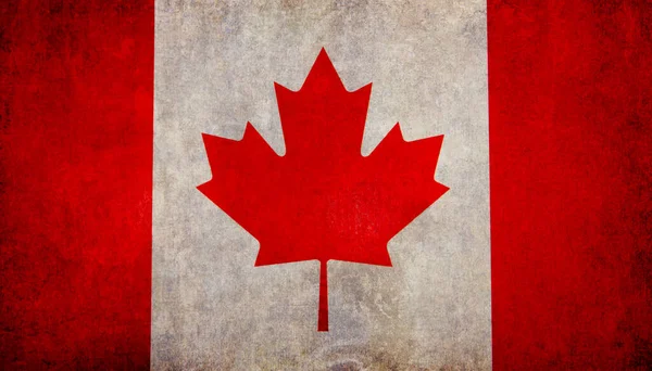 An old grunge flag of Canada state