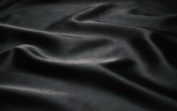 テクスチャブラックサテン シルクの背景 — ストック写真