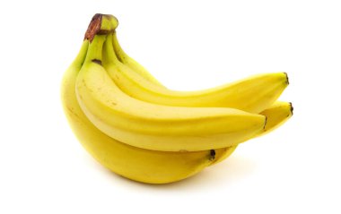 Beyaz arkaplanda muzlar