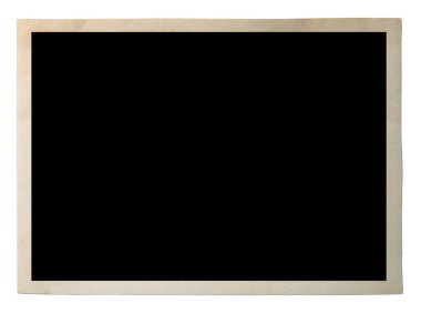 Boş eski fotoğraf beyaz üzerine izole