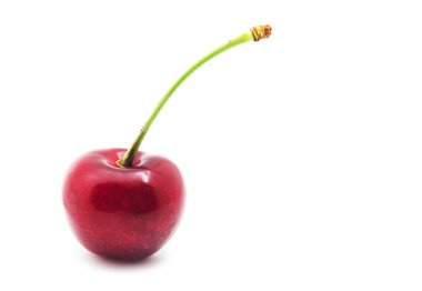 Beyaz arkaplanda kiraz izole