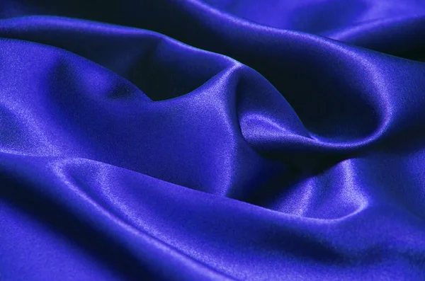 Niebieski Atłasowy Tło Tekstury — Zdjęcie stockowe