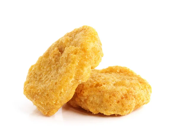 Nuggets Frango Frito Isolado Branco — Fotografia de Stock