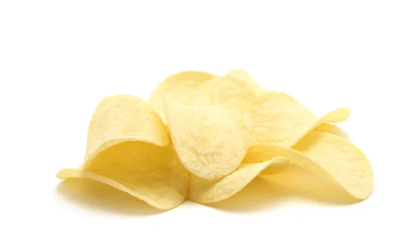 Kartoffelchips Isoliert Weißen Hintergrund — Stockfoto