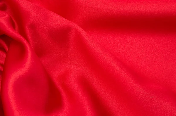 Rood Satijnen Zijden Weefsel — Stockfoto