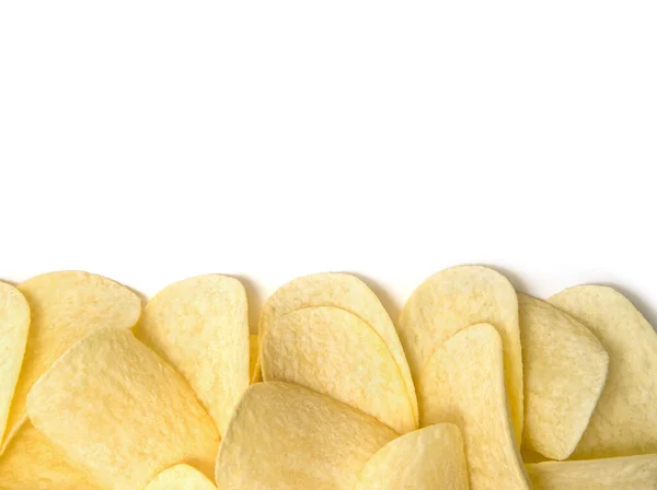 Potato Chips Isolated White Background — Stock Photo, Image