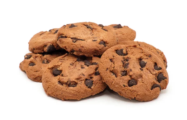 Cookie Aux Pépites Chocolat Sur Blanc Images De Stock Libres De Droits