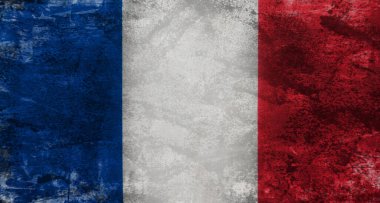 Saten dokusunda Fransa bayrağı