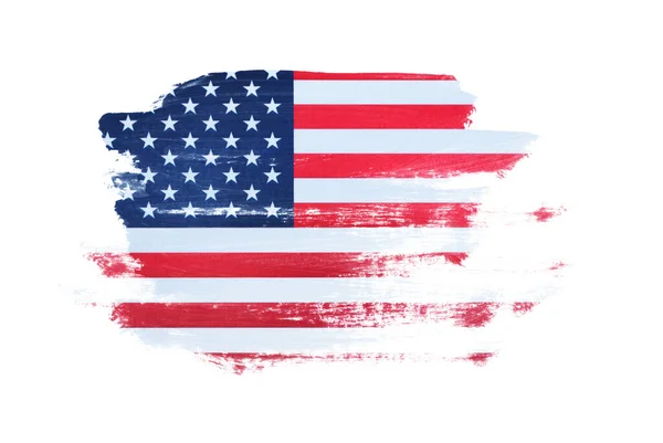 Grunge Usa Flagge Amerikanische Flagge Mit Grunge Textur — Stockfoto