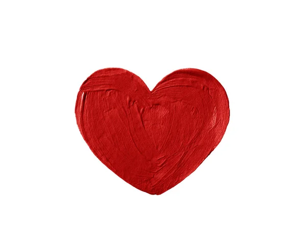 Červené Srdce Stylu Izolované Bílém Pozadí — Stock fotografie