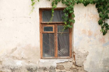 Eski bir pencerenin klasik arkaplanı