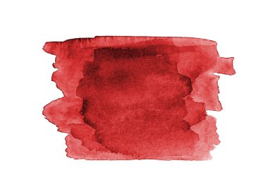 Kırmızının kırpma yolu ile beyaz arkaplan üzerindeki renk vuruşları