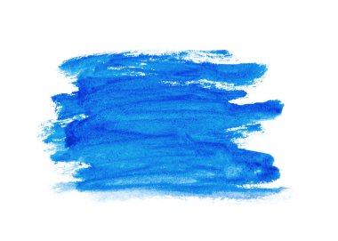 Kırpma yolu ile beyaz arkaplanda renk vuruşlarının mavisi