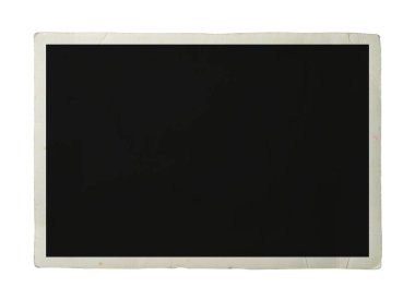 Boş eski fotoğraf beyaz üzerine izole