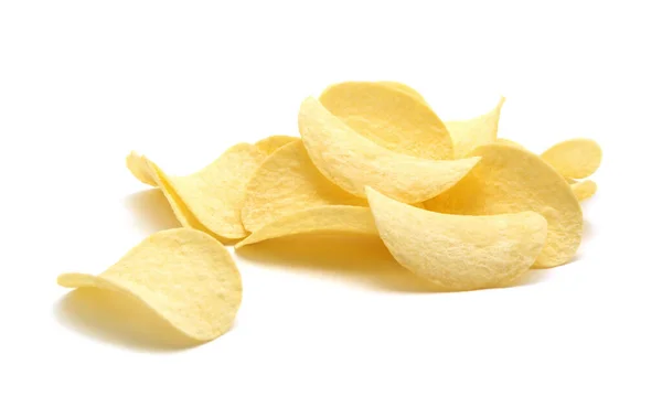 Batatas Fritas Isolado Fundo Branco — Fotografia de Stock