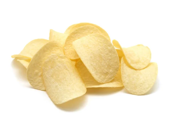 Kartoffelchips Isoliert Weißen Hintergrund — Stockfoto