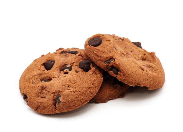 Cookie Aux Pépites Chocolat Sur Blanc Images De Stock Libres De Droits