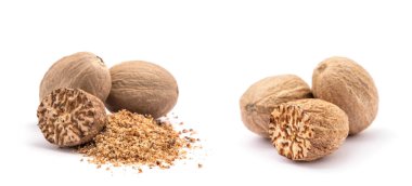 Hindistan cevizi beyaz arkaplanda izole edildi