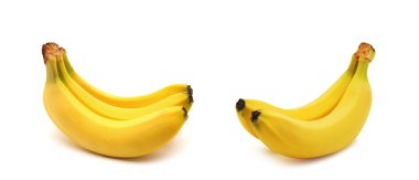 Beyaz arkaplanda izole muzlar