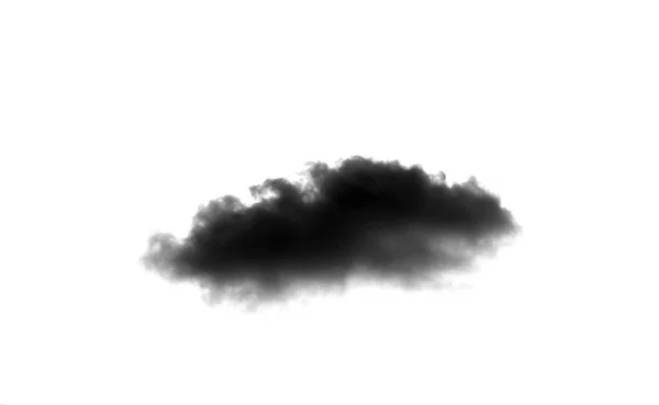 Czarne Chmury Białym Tle — Zdjęcie stockowe