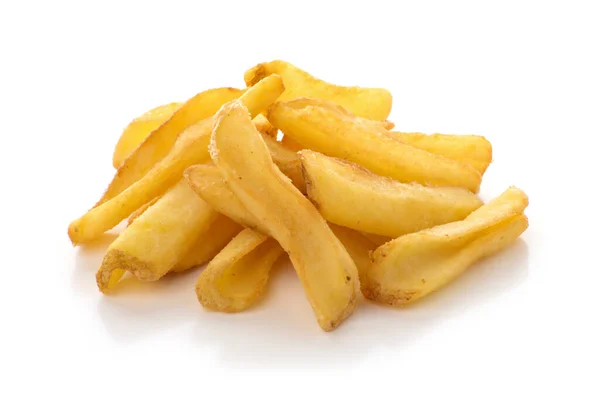 Friture Pommes Terre Sur Fond Blanc Isolé — Photo