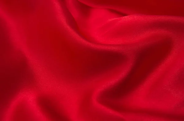 Tejido Rojo Satinado Seda Como Fondo — Foto de Stock