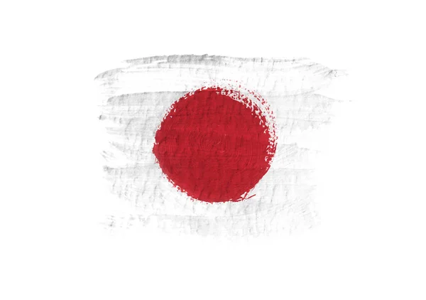 Bendera Jepang Dengan Tekstur Grunge — Stok Foto
