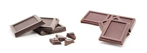 Σοκολάτα Μπαρ Στοίβα Απομονώνονται Λευκό Φόντο — Φωτογραφία Αρχείου