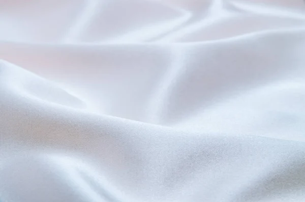 Arkaplan Dokusu Olarak Beyaz Saten Kumaş — Stok fotoğraf