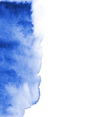 Suluboya tarzında mavi soyut arkaplan