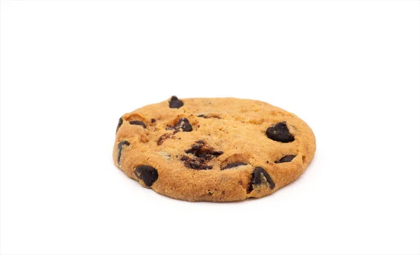 Choklad Chip Cookie Isolerad Vitt — Stockfoto