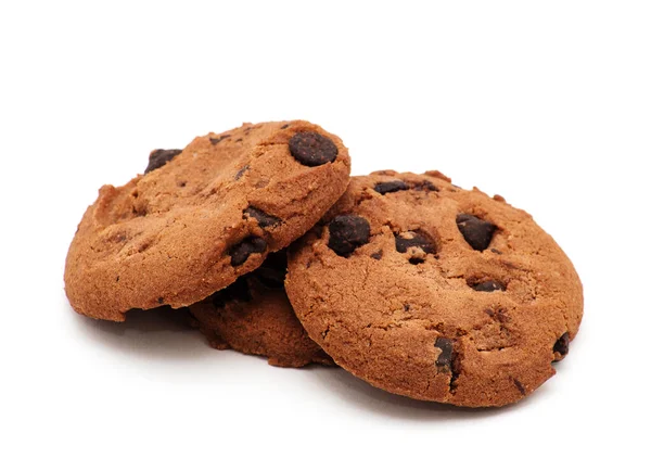 Cookie Aux Pépites Chocolat Sur Blanc Images De Stock Libres De Droits