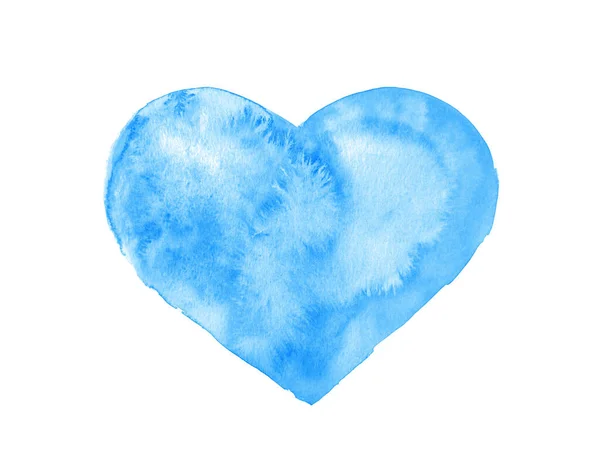 Modré Srdce Izolované Bílém Pozadí — Stock fotografie