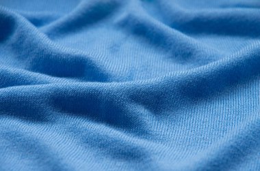 Yünlü kumaş mavisinin dokusu..