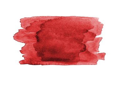 Kırmızının kırpma yolu ile beyaz arkaplan üzerindeki renk vuruşları