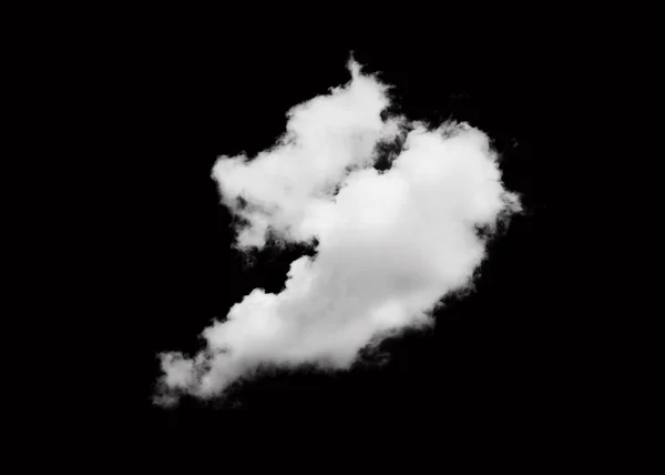 Białe Chmury Czarnym Tle — Zdjęcie stockowe