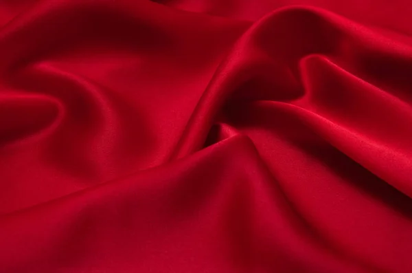 Tissu Satin Rouge Texture Pour Fond — Photo