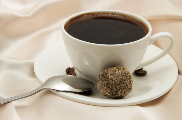 Taza Café Con Dulces — Foto de Stock