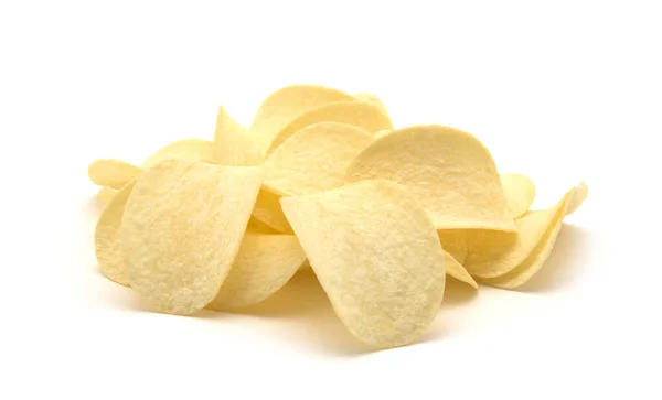 Kartoffelchips Isoliert Weißen Hintergrund — Stockfoto