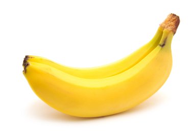 Beyaz arkaplanda muzlar