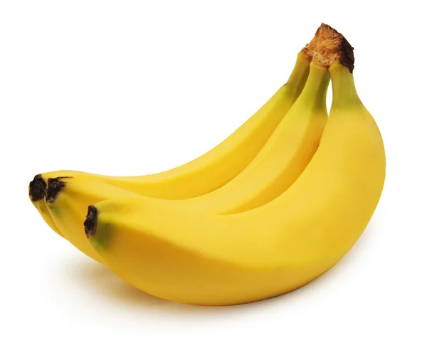 Twee bananen geïsoleerd op witte achtergrond — Stockfoto