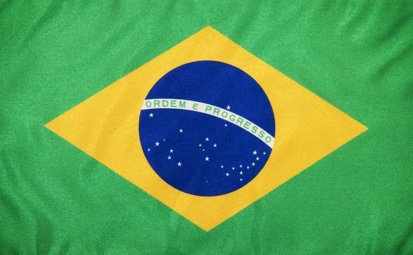Fabric Flag of Brazil — Stock Photo, Image