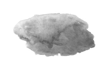 Beyaz arkaplanda soyut gri suluboya.