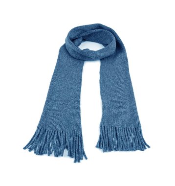 beyaz zemin üzerinde mavi eşarp.