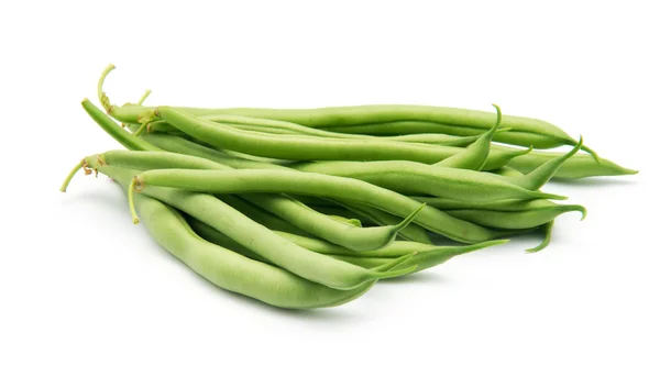 Few green french beans isolated on the white background — Stock Photo, Image