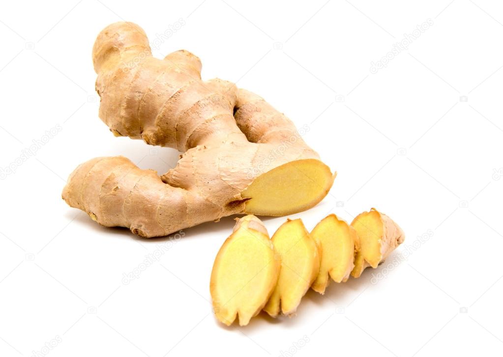 ginger on white background